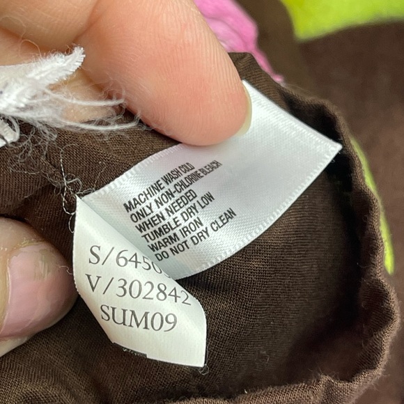 Gap kids size XS 4/5 brown orchid print maxi dress muumuu - Picture 4 of 5